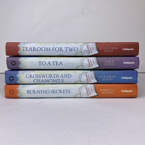 4 Tearoom Mysteries Guideposts Hardcover Books 1 3 4 5 Burning Secrets Crossword - Picture 3 of 8